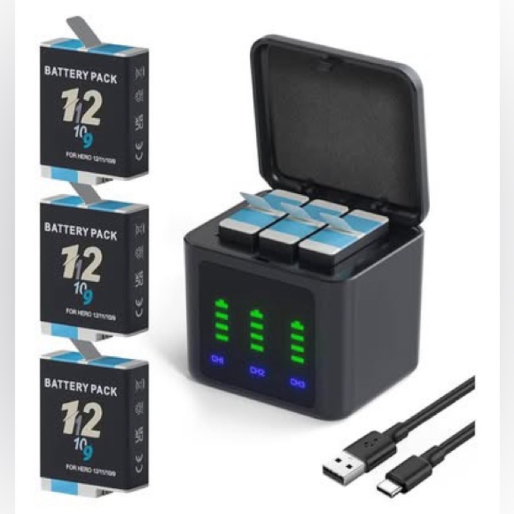 Battery Charger Kits for GoPro Hero 12